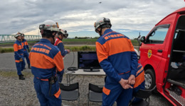 ドローンで撮影した様子を確認