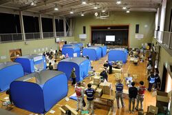 避難所資機材設置後