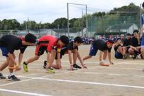 部活対抗リレースタートの瞬間