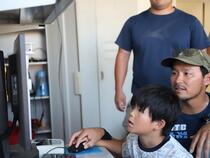 陸上競技場管理体験の様子3