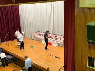 健幸ふれあい祭り準備中の写真