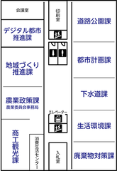 4�K�ɂ̓f�W�^���s�s���i�ہA�n��Â��萄�i�ہA�_�Ɛ���ہA�_�ƈψ�����ǁA���H�ό��ہA������Z���^�[�A���H�����ہA�s�s�v��ہA�������ہA�������ہA�p�����΍�ۂ�����܂�